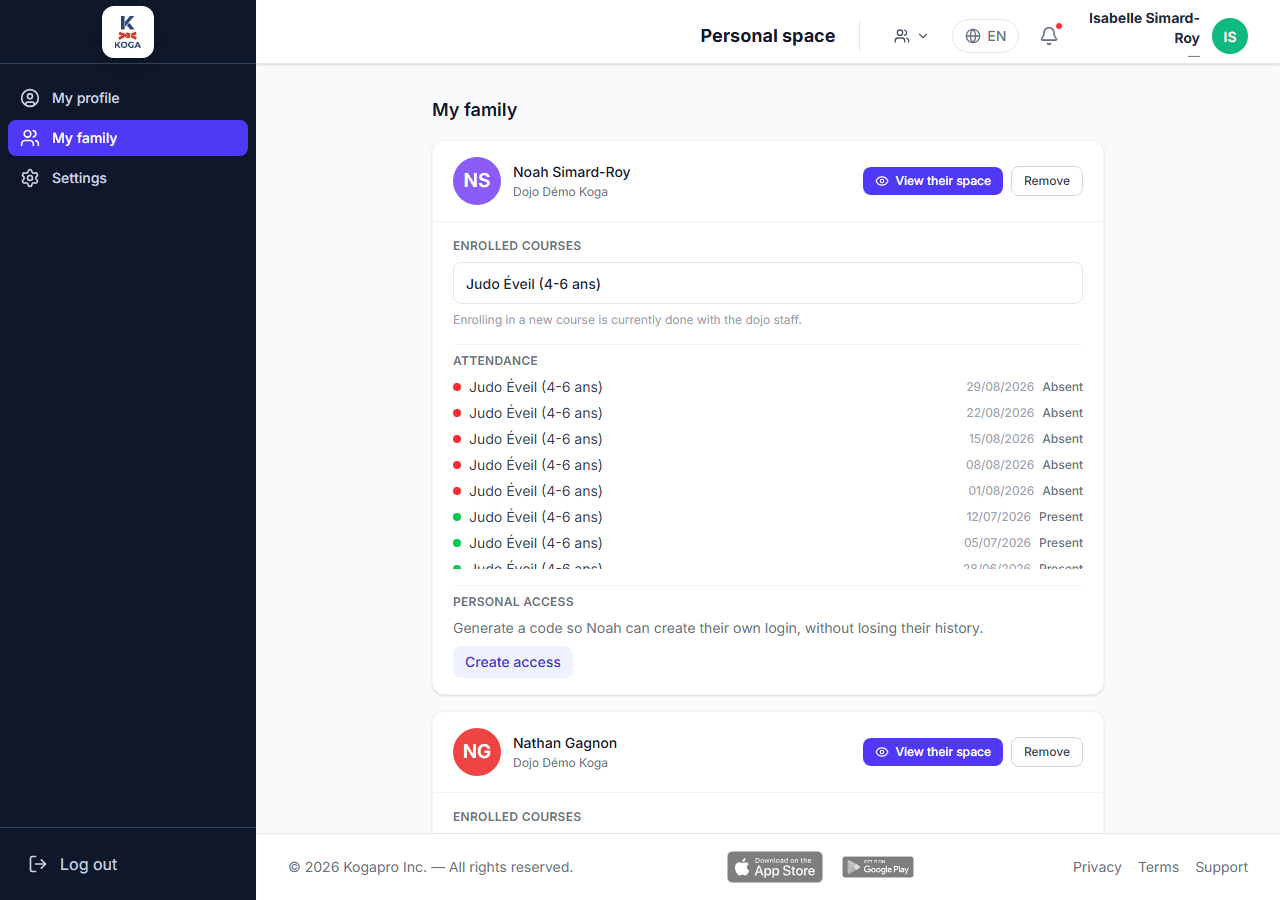 Parent portal
