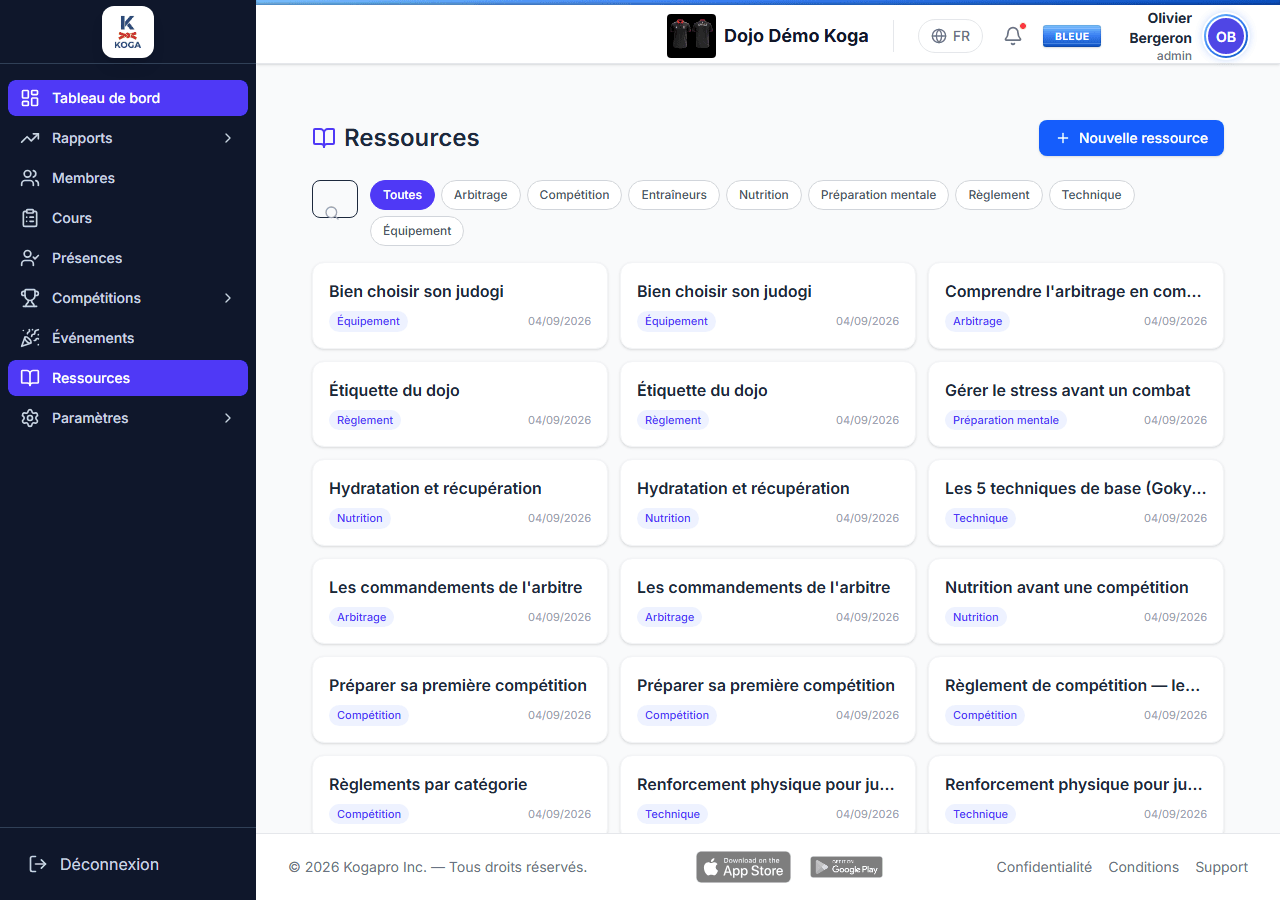 Bibliothèque de ressources
